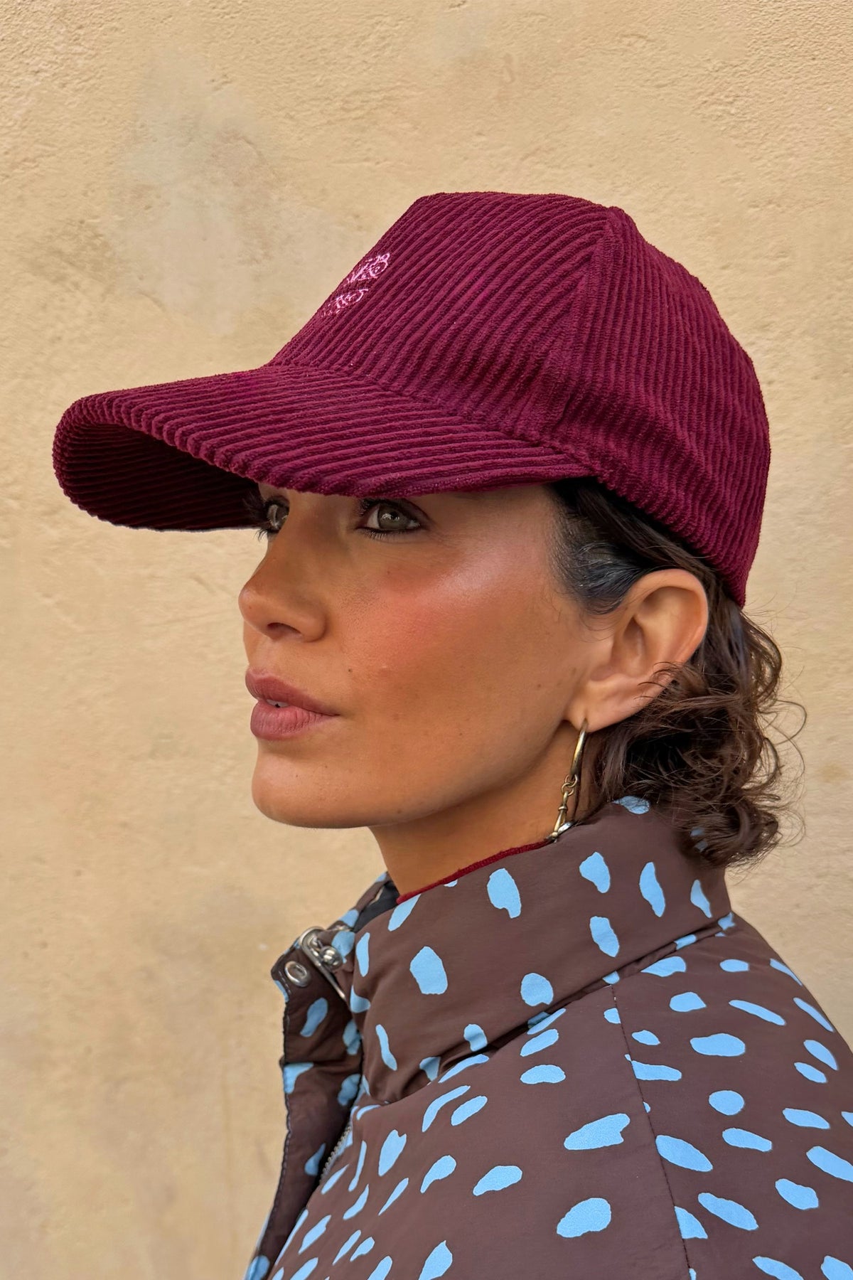 Burgundy Corduroy Cap | Never Fully Dressed Trusted