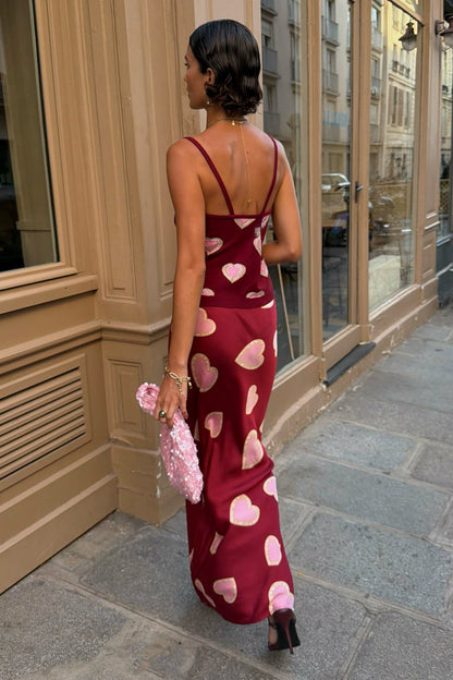 Burgundy Hearts Cami | Never Fully Dressed Exclusive