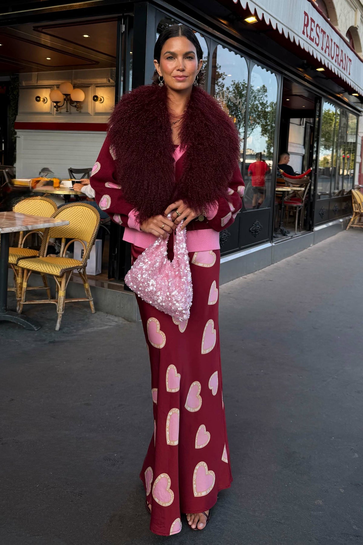 Burgundy Hearts Dorris Skirt | Never Fully Dressed Special Offer
