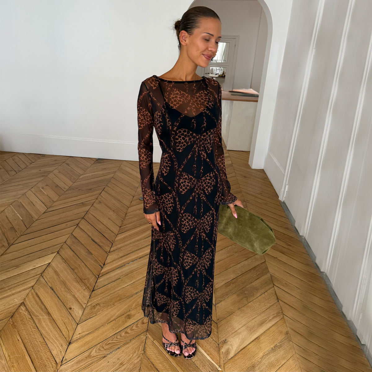 Black Bow Aria Mesh Dress | Never Fully Dressed Sale
