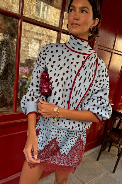 Blue Deer Scarf Jumper | Never Fully Dressed Sale