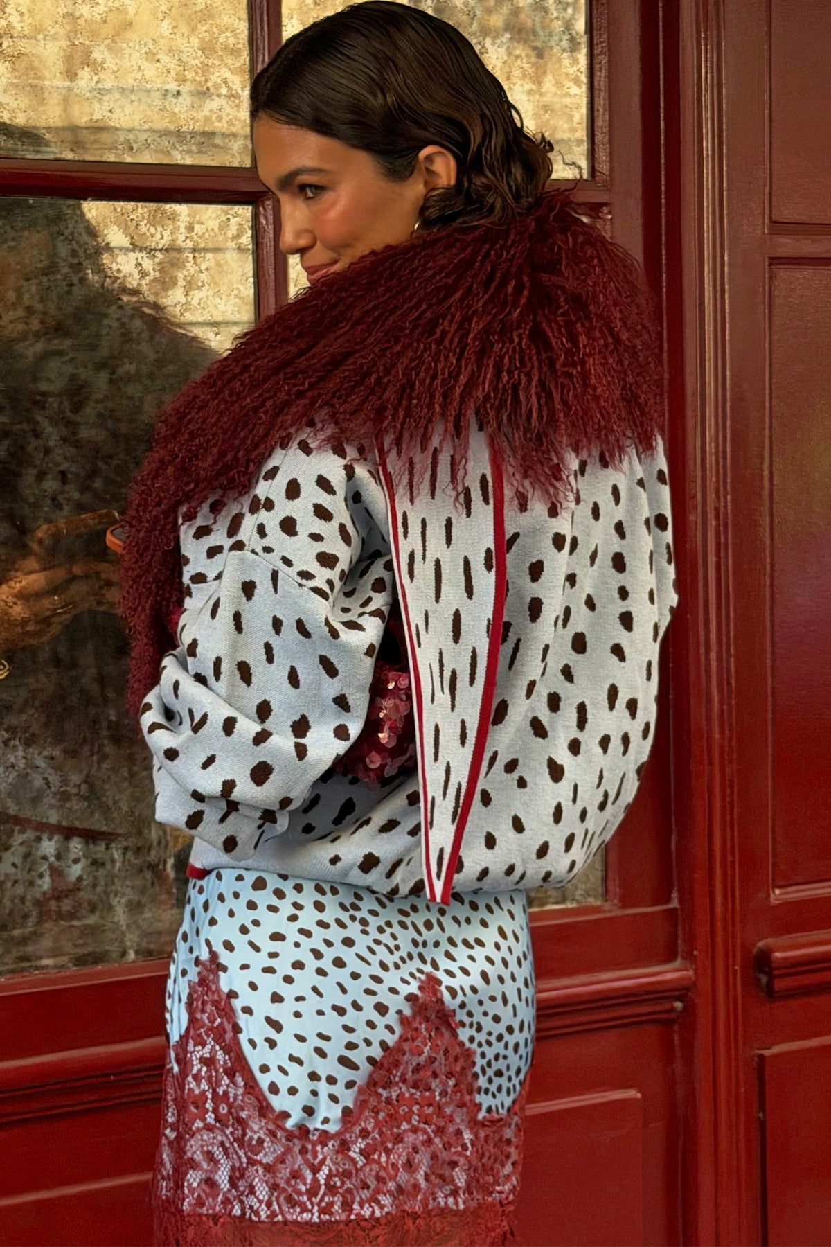 Blue Deer Scarf Jumper | Never Fully Dressed Sale
