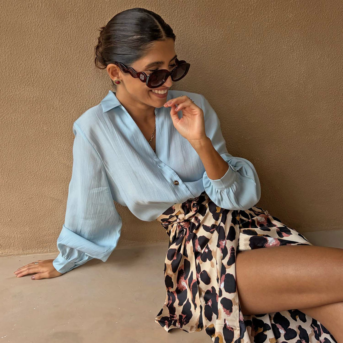 Ice Blue Miley Multi-Wear Shirt | Never Fully Dressed Quality