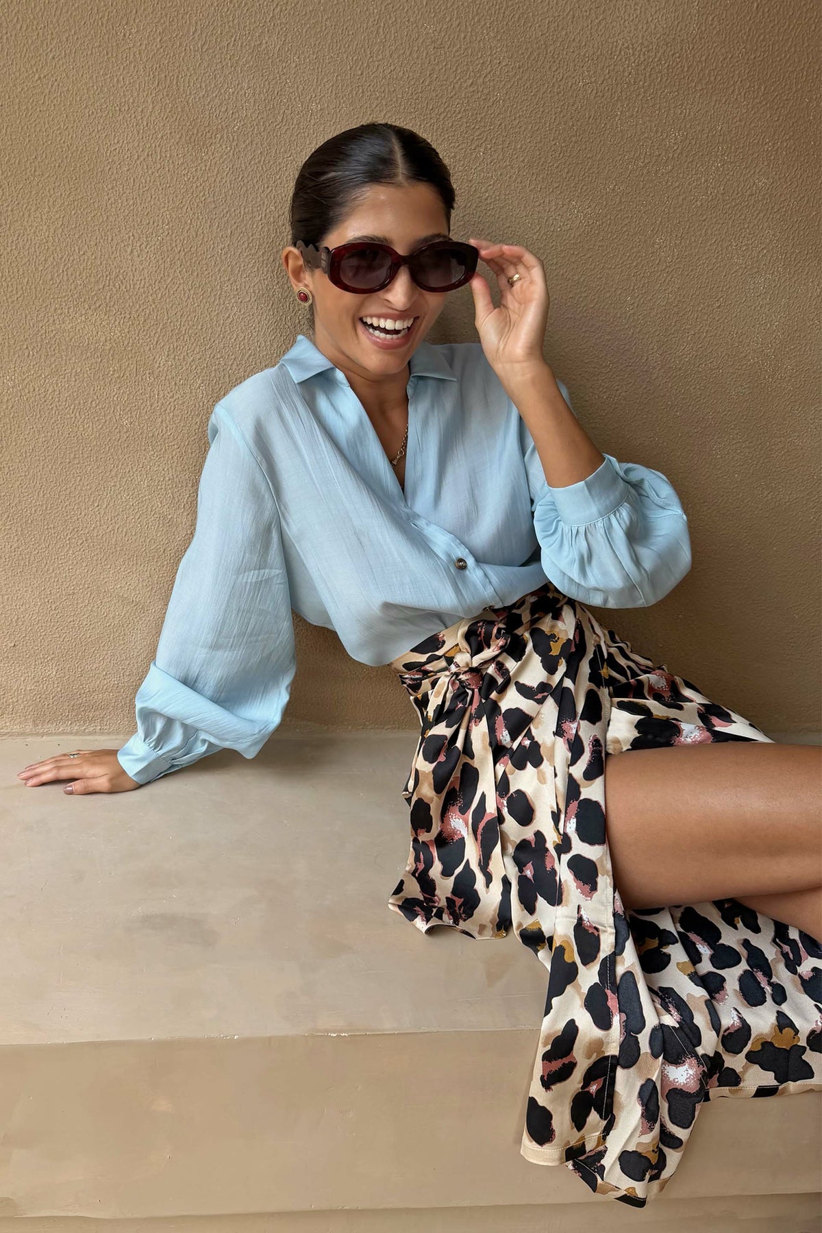 Ice Blue Miley Multi-Wear Shirt | Never Fully Dressed Quality