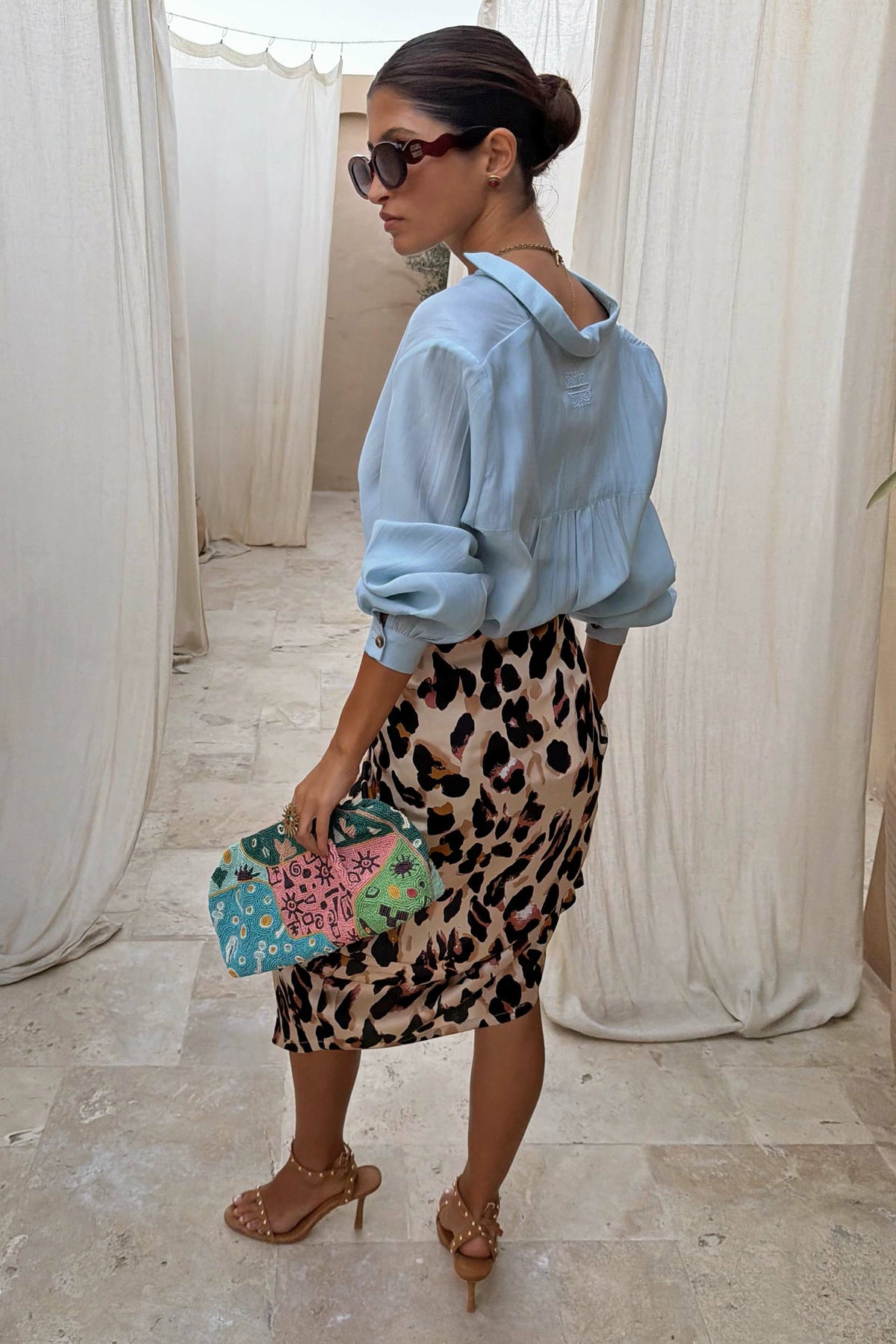 Ice Blue Miley Multi-Wear Shirt | Never Fully Dressed Quality