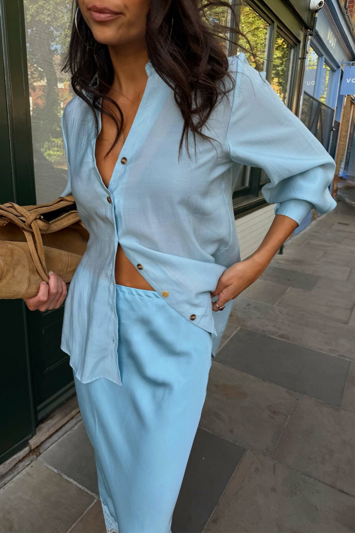 Ice Blue Miley Multi-Wear Shirt | Never Fully Dressed Quality