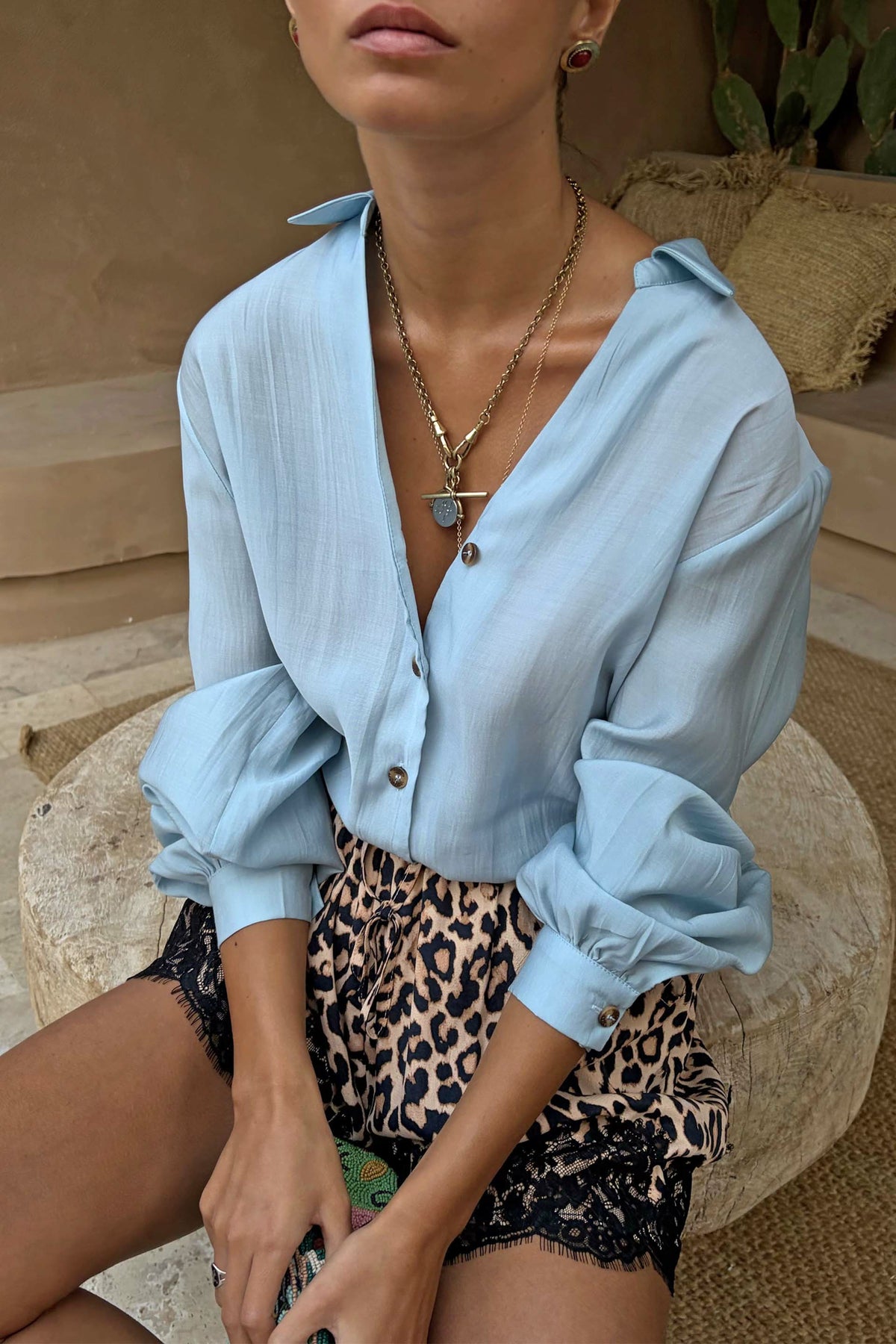 Ice Blue Miley Multi-Wear Shirt | Never Fully Dressed Quality