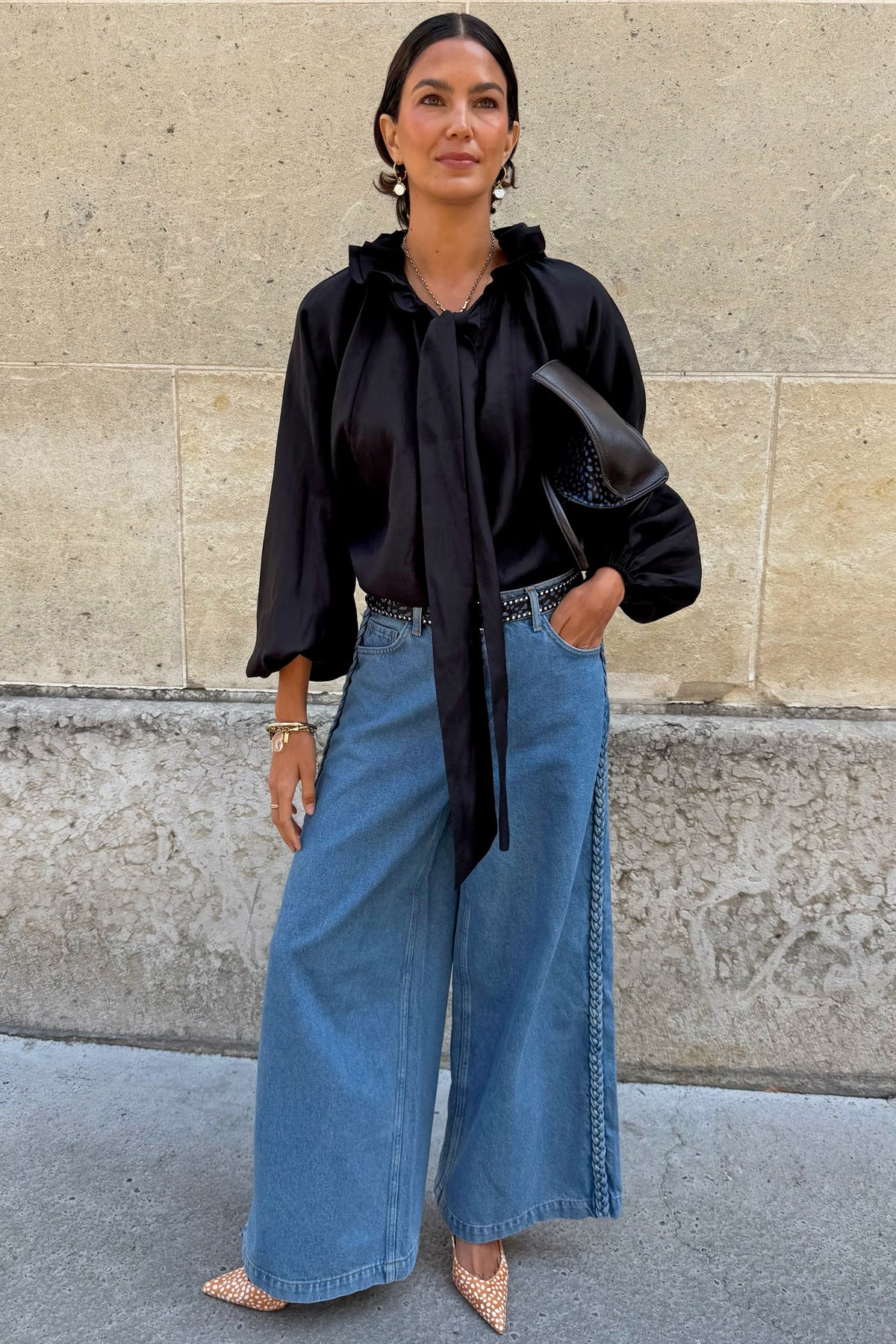 Braided Jeans - High Rise Wide Leg Denim | Never Fully Dressed New