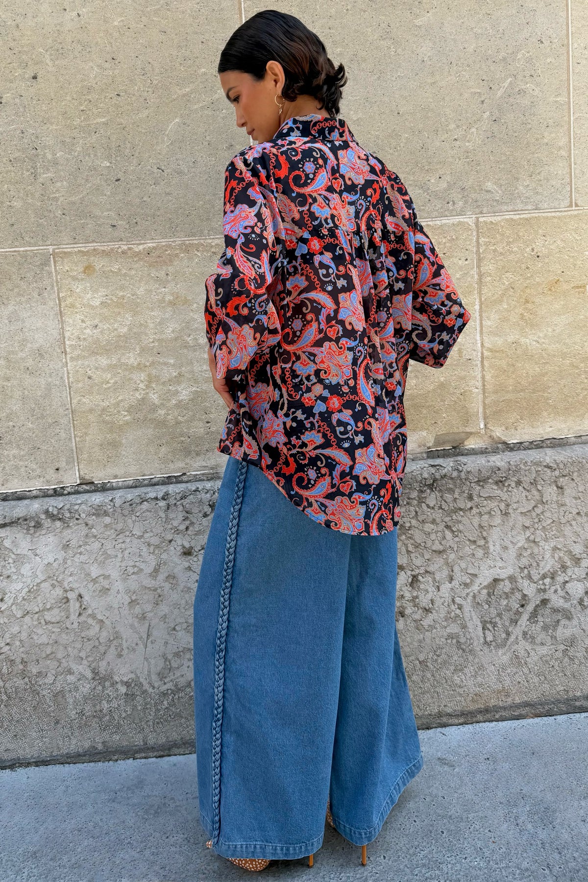 Braided Jeans - High Rise Wide Leg Denim | Never Fully Dressed New