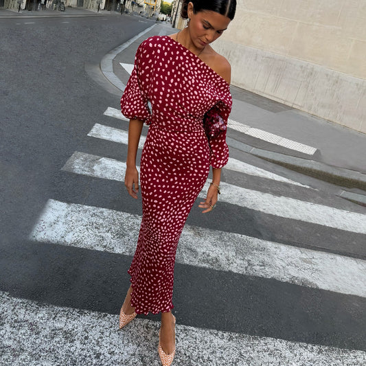 Burgundy Deer Tilly Dress - Wedding Guest | Never Fully Dressed Discount