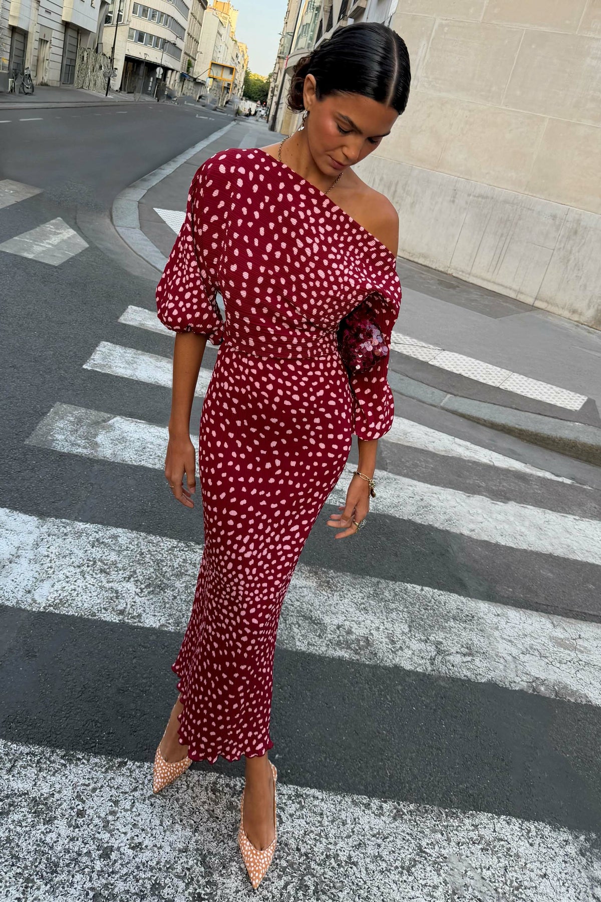 Burgundy Deer Tilly Dress - Wedding Guest | Never Fully Dressed Discount