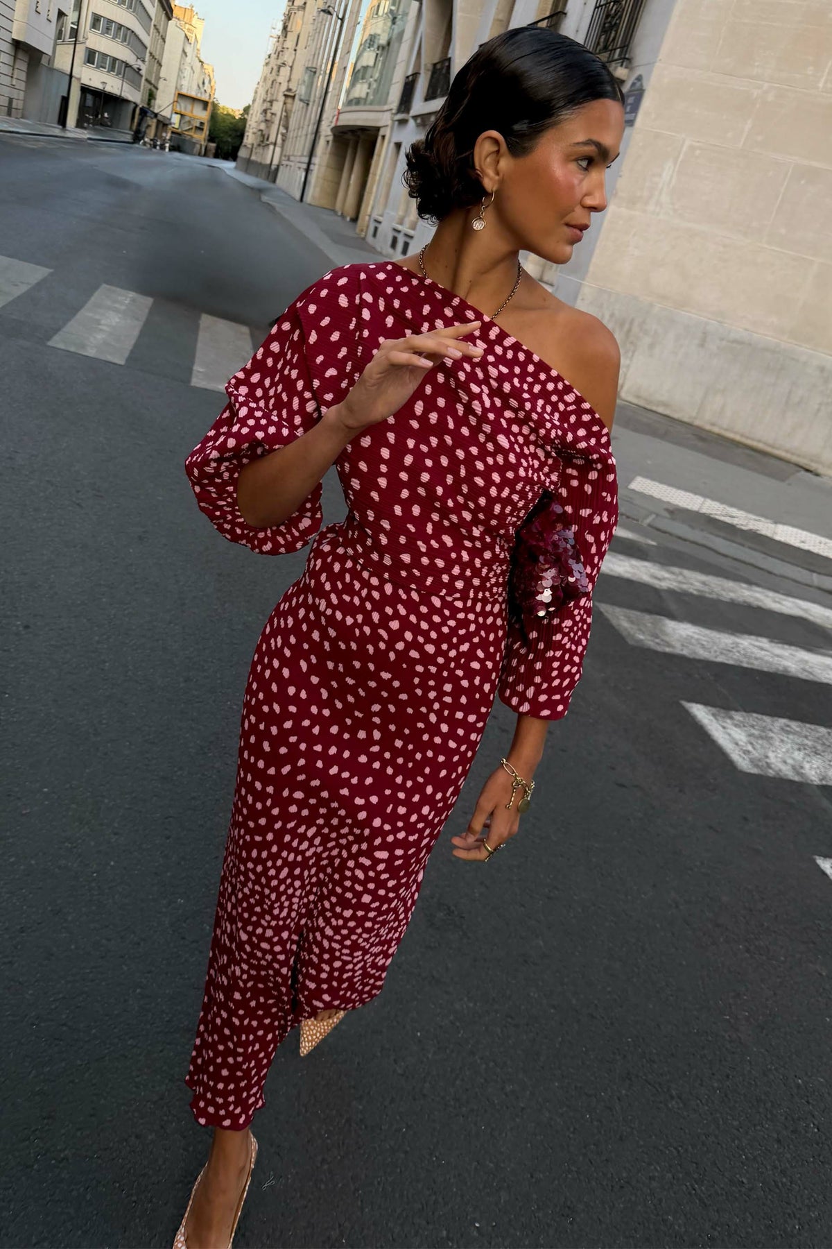 Burgundy Deer Tilly Dress - Wedding Guest | Never Fully Dressed Discount