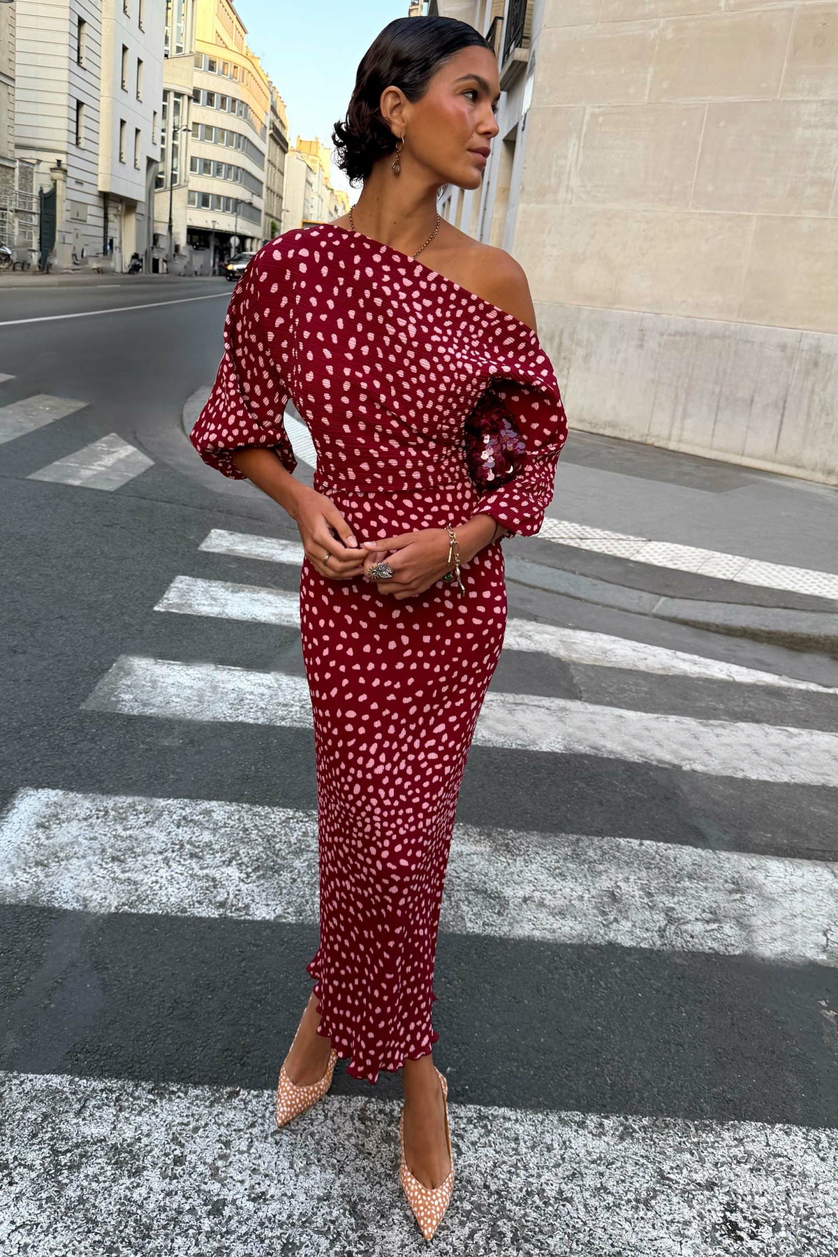 Burgundy Deer Tilly Dress - Wedding Guest | Never Fully Dressed Discount