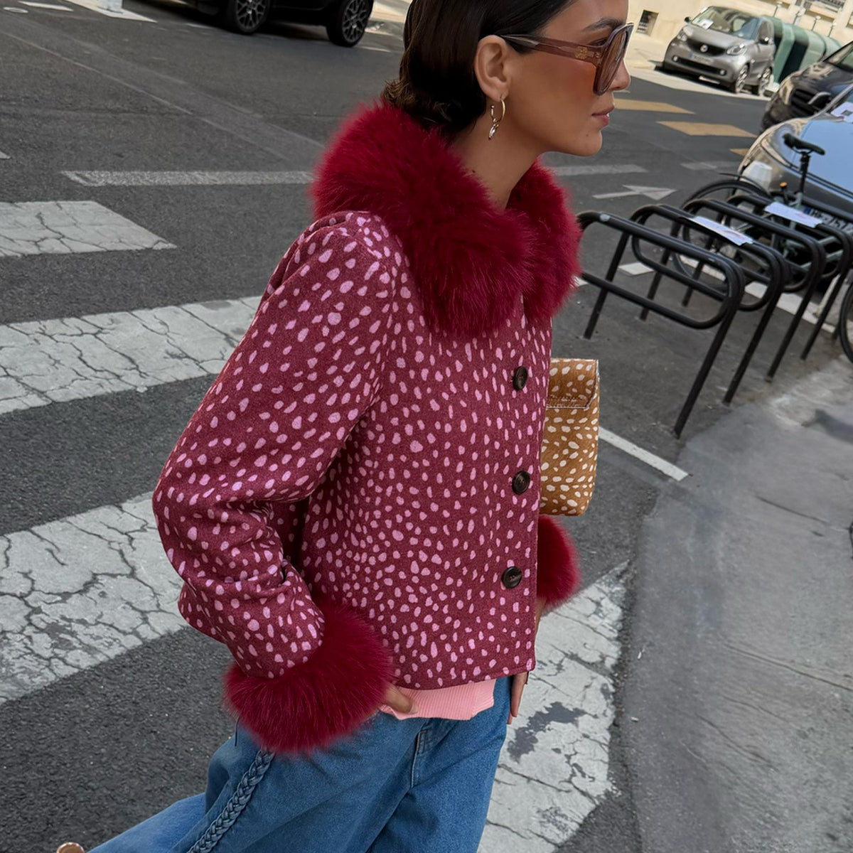 Burgundy Deer Jacket | Never Fully Dressed Customer Favorite
