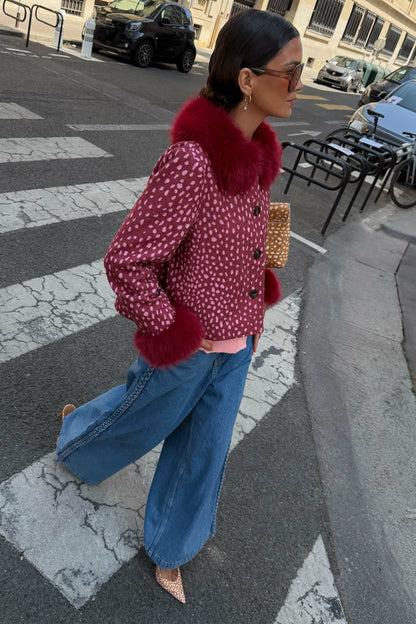 Burgundy Deer Jacket | Never Fully Dressed Customer Favorite