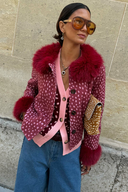 Burgundy Deer Jacket | Never Fully Dressed Customer Favorite