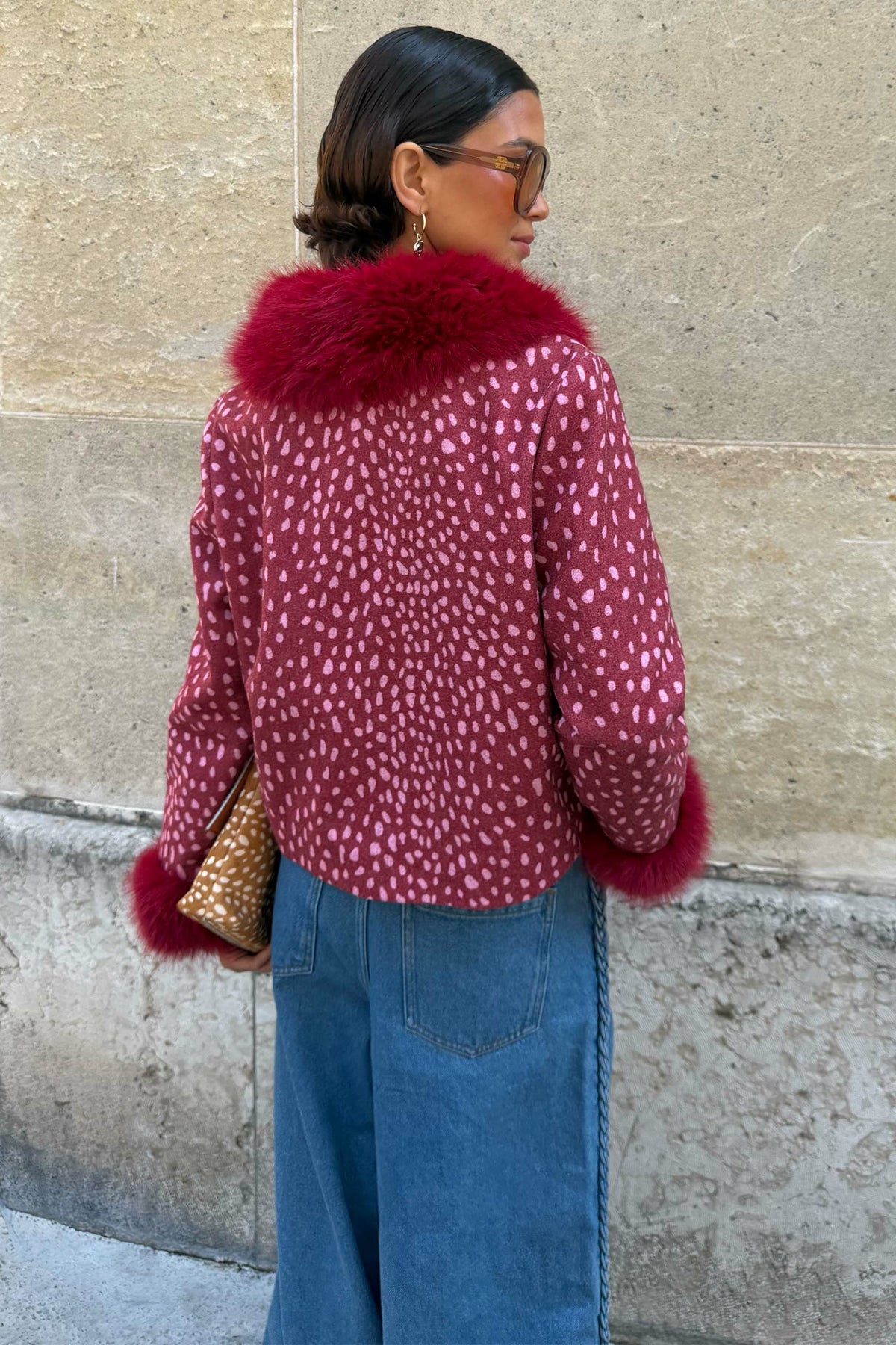 Burgundy Deer Jacket | Never Fully Dressed Customer Favorite