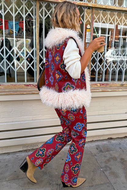 Red Tile Flared Jeans | Never Fully Dressed Deals