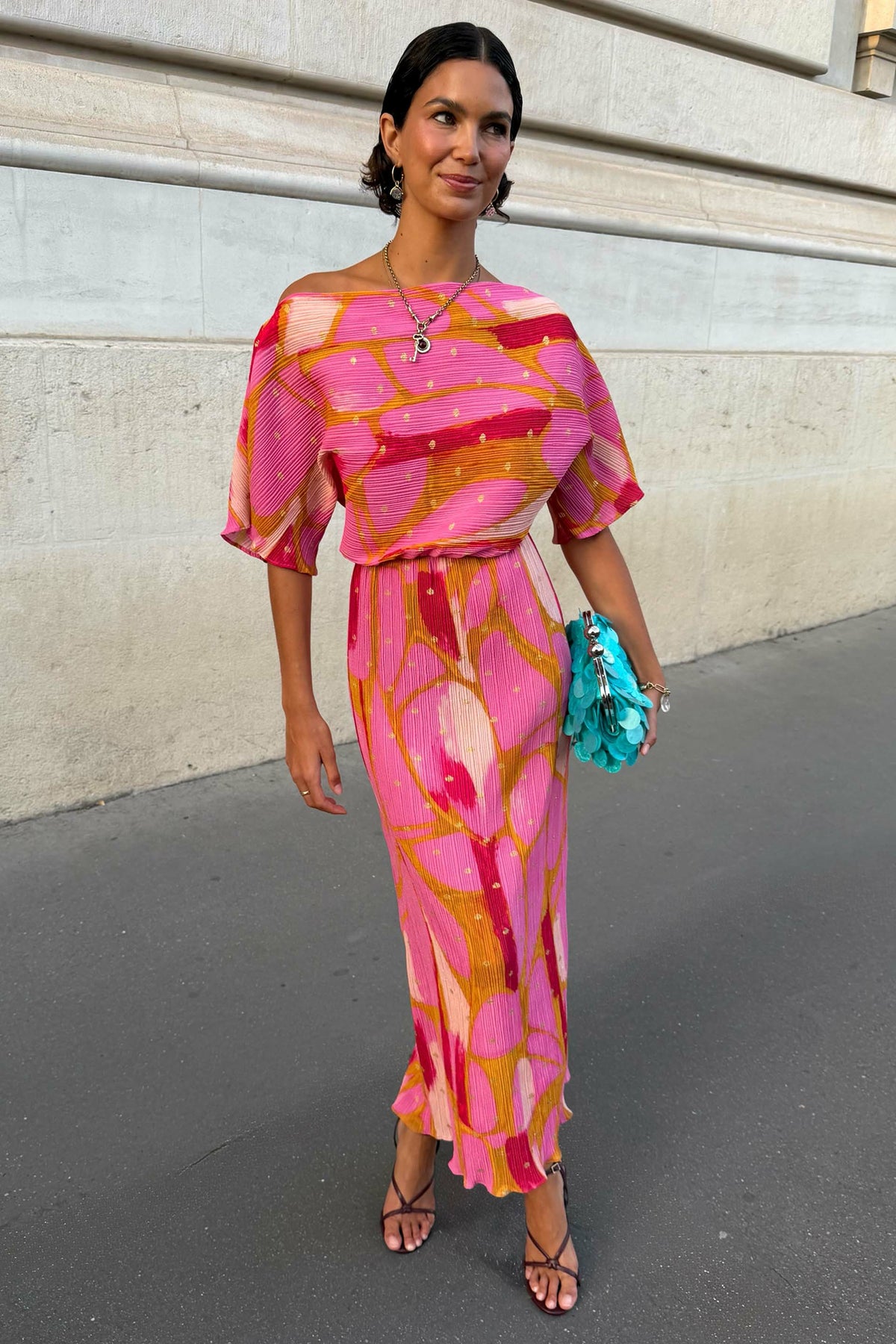 Pink & Olive Abstract Tilly Dress | Never Fully Dressed Signature