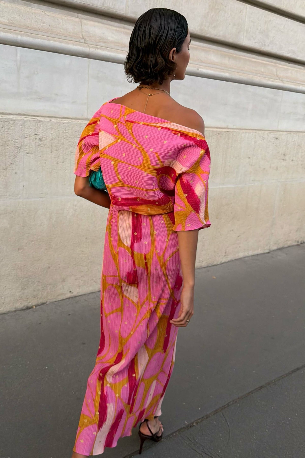 Pink & Olive Abstract Tilly Dress | Never Fully Dressed Signature