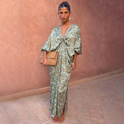 Green Diamond Print Toria Dress | Never Fully Dressed Trending
