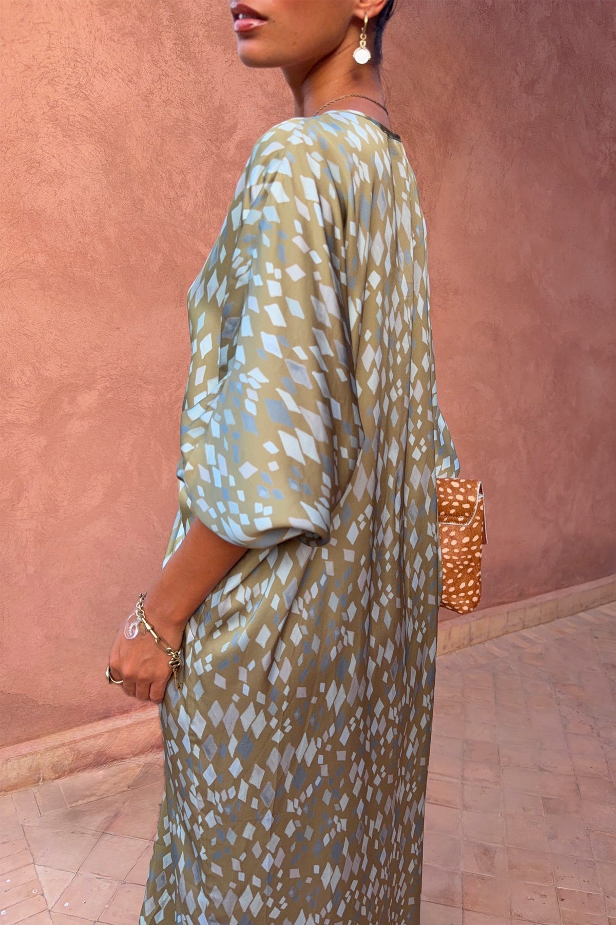 Green Diamond Print Toria Dress | Never Fully Dressed Trending