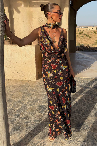 Black Astra Sophie Midi Dress | Never Fully Dressed Exclusive