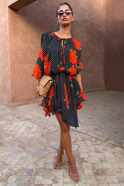 Black Poppy Ella Mini Dress | Never Fully Dressed Smart Buy