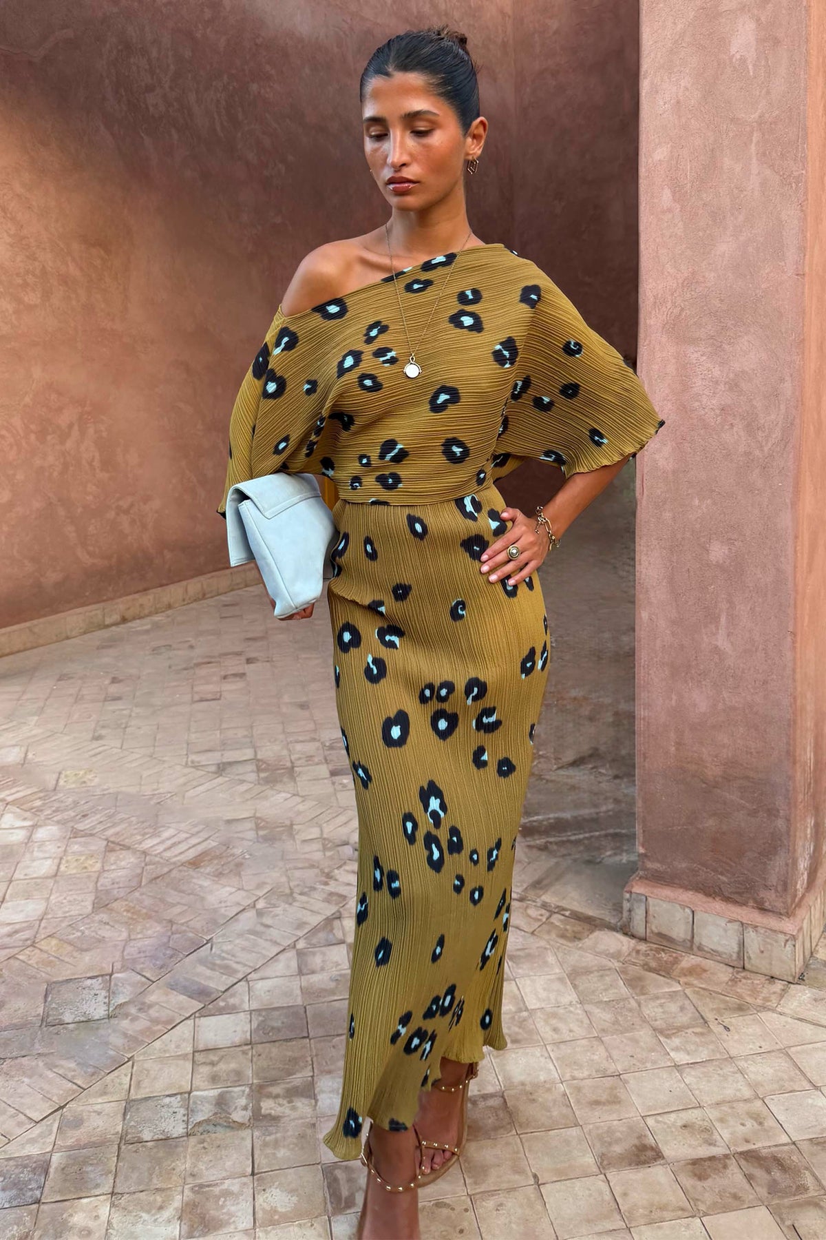 Olive Blurred Leopard Tilly Dress | Never Fully Dressed Premium