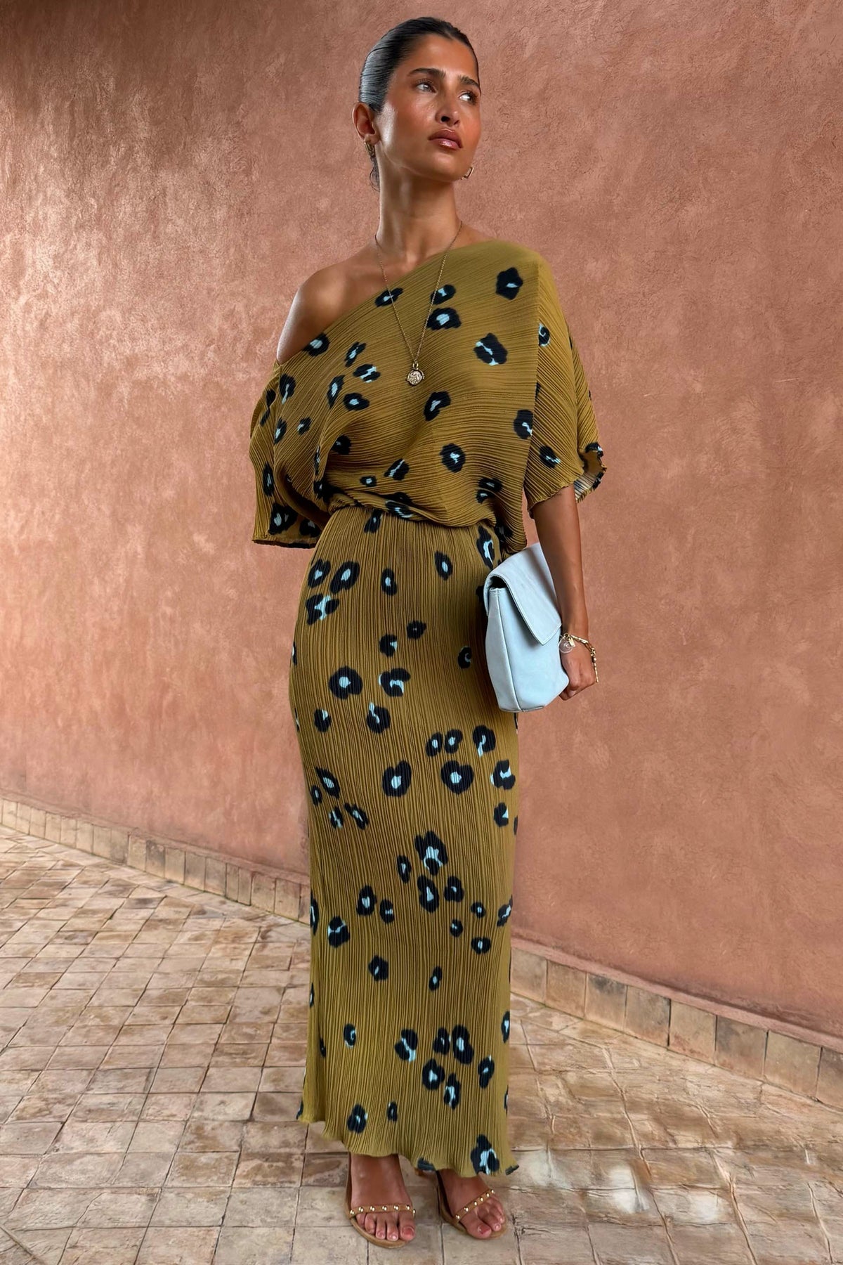Olive Blurred Leopard Tilly Dress | Never Fully Dressed Premium