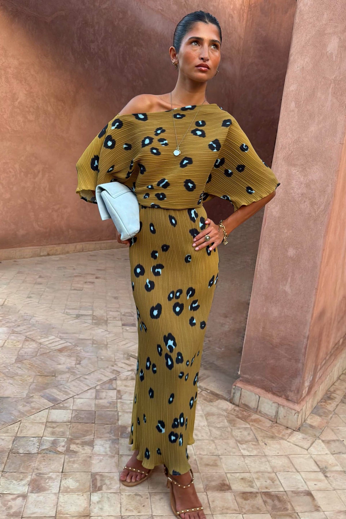 Olive Blurred Leopard Tilly Dress | Never Fully Dressed Premium