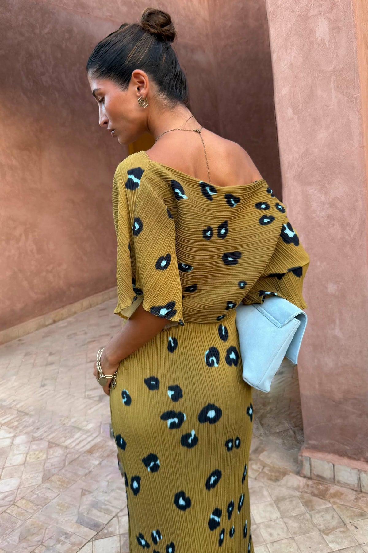 Olive Blurred Leopard Tilly Dress | Never Fully Dressed Premium