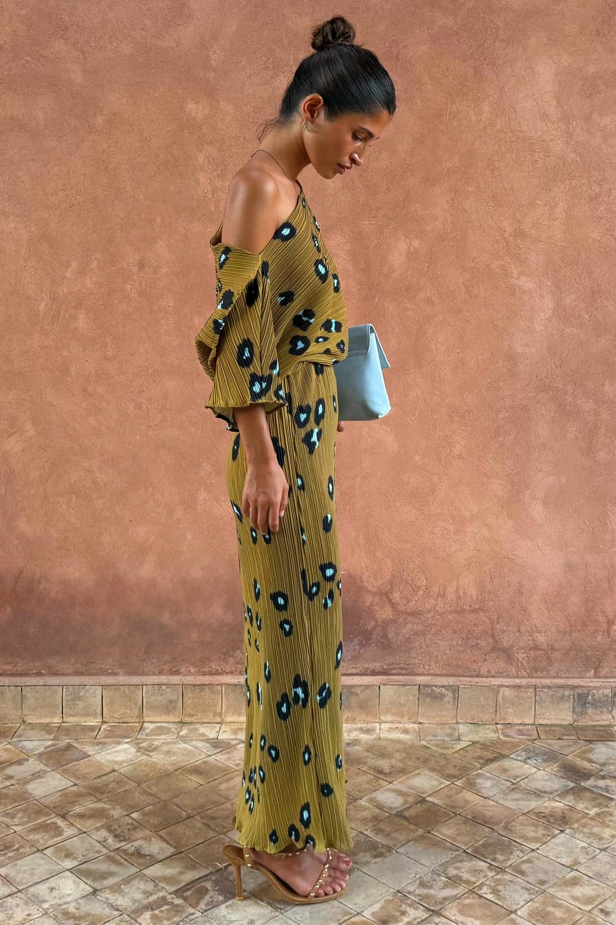 Olive Blurred Leopard Tilly Dress | Never Fully Dressed Premium