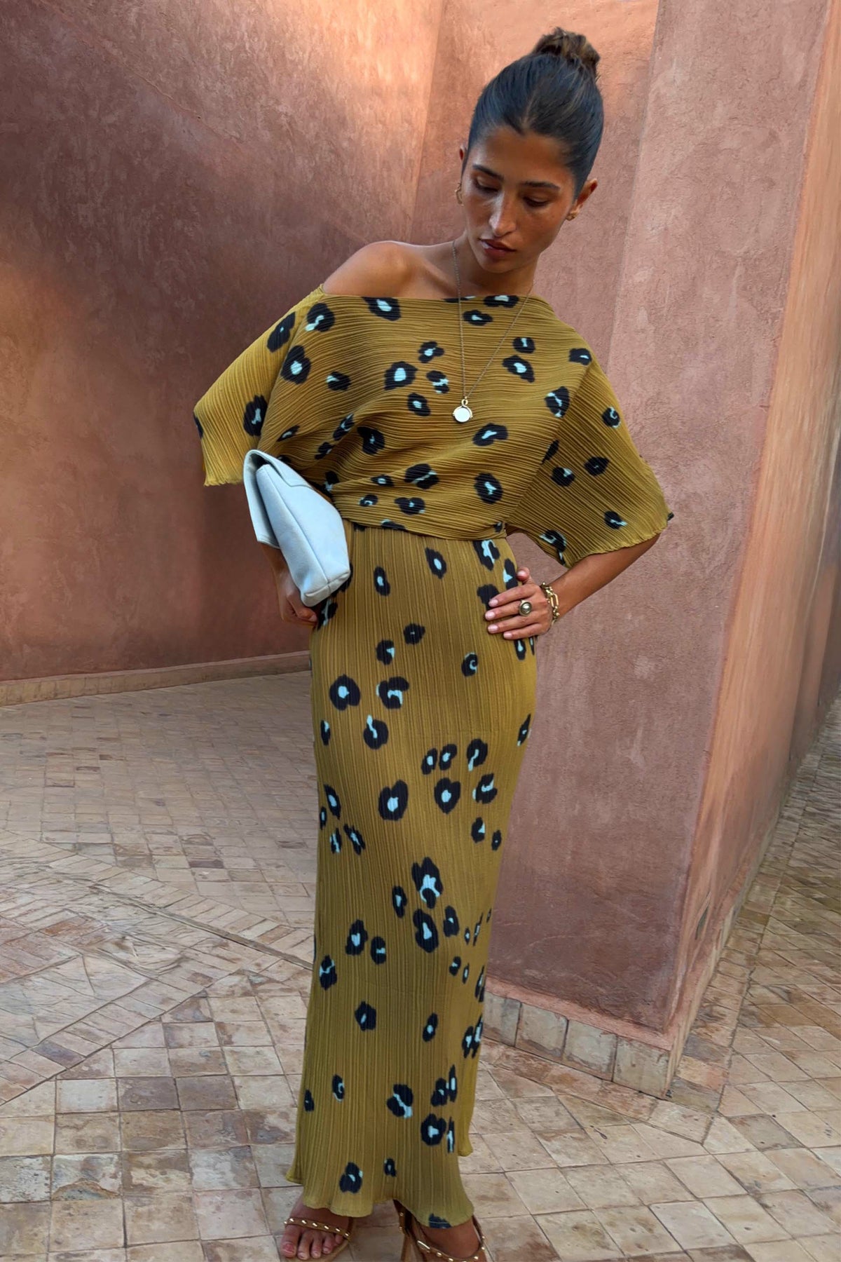 Olive Blurred Leopard Tilly Dress | Never Fully Dressed Premium