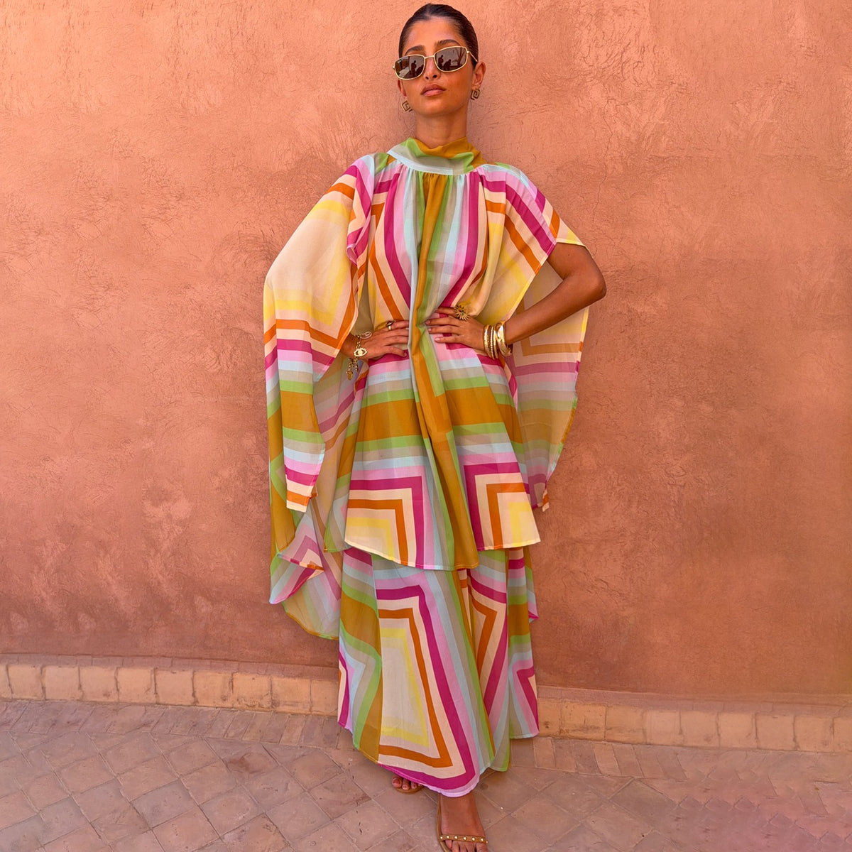 Bright Geo Stevie Maxi Dress | Never Fully Dressed Sale