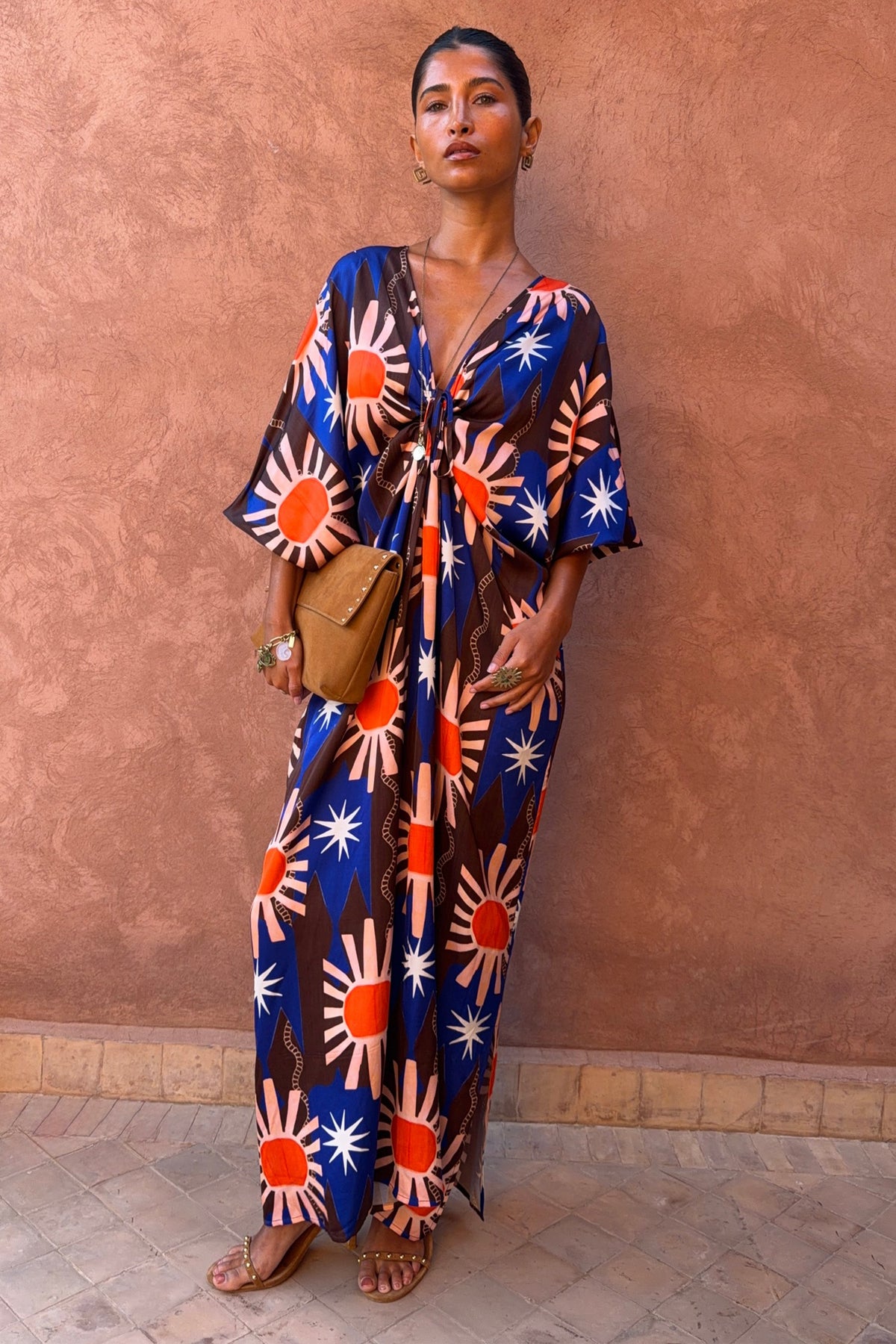 Chocolate & Blue Sun Toria Dress | Never Fully Dressed Deals