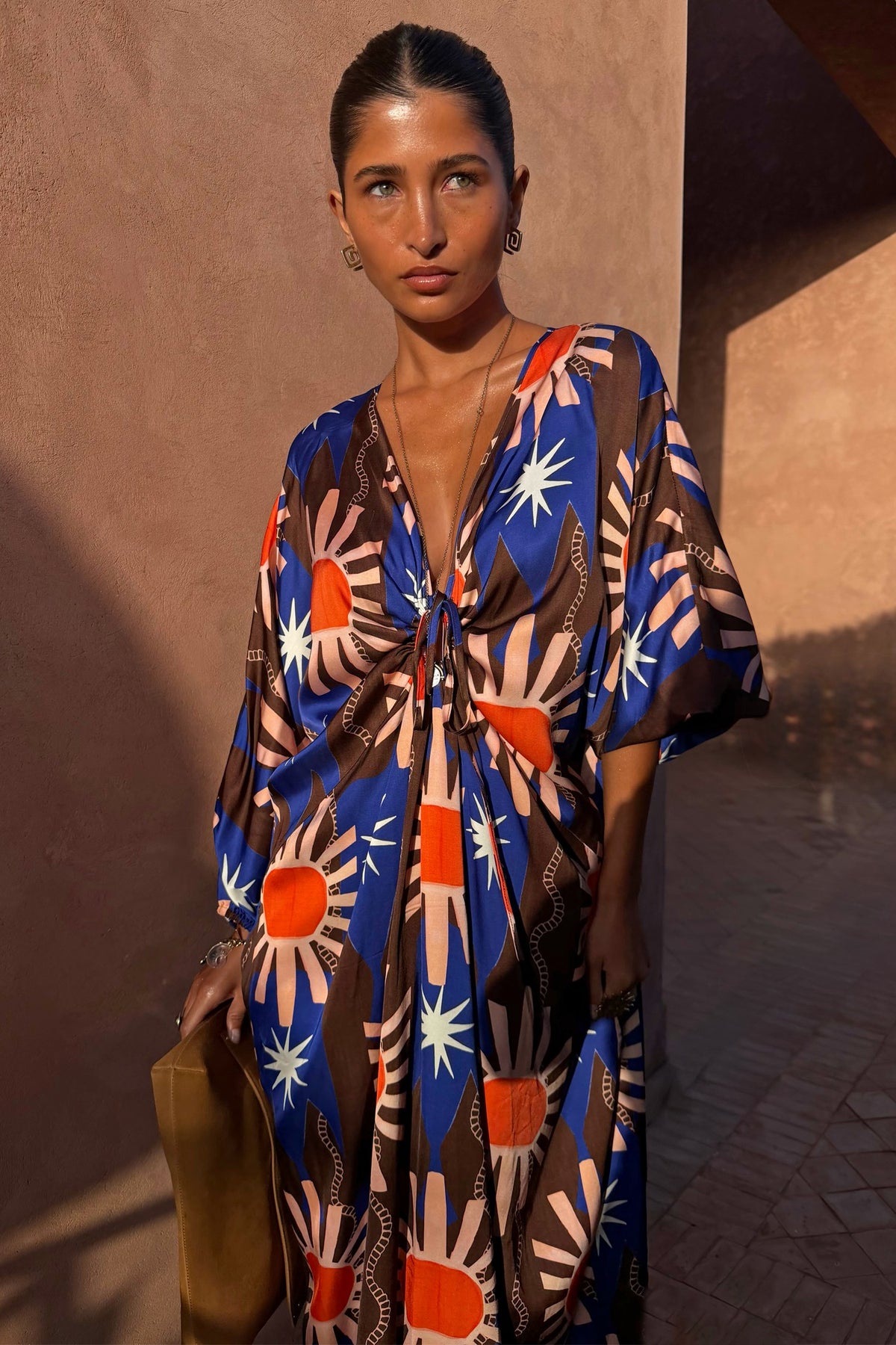 Chocolate & Blue Sun Toria Dress | Never Fully Dressed Deals
