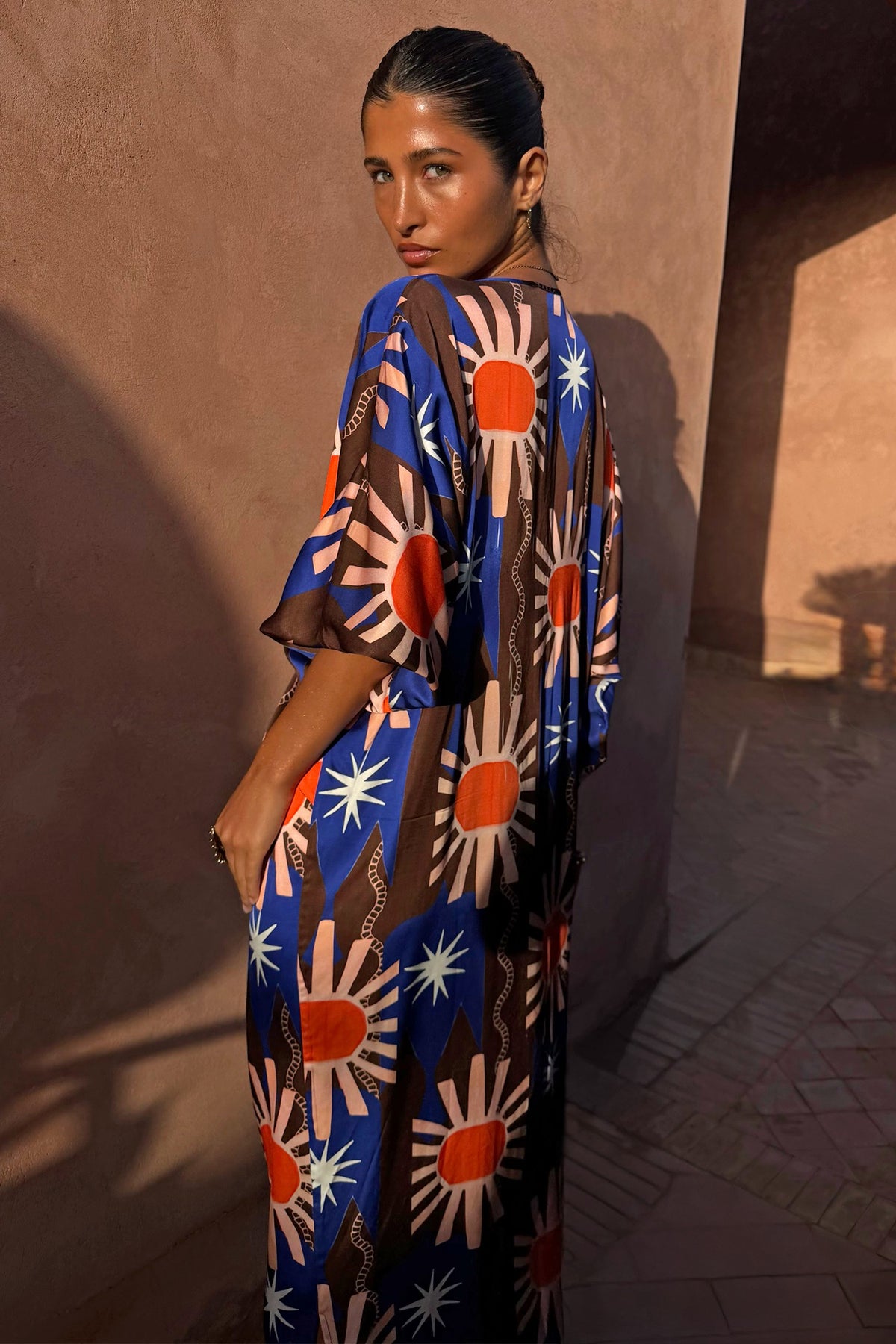 Chocolate & Blue Sun Toria Dress | Never Fully Dressed Deals