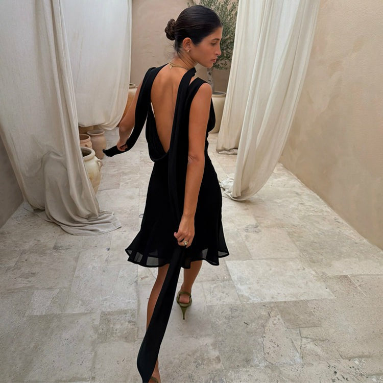 Black Sophie Mini Dress | Never Fully Dressed New