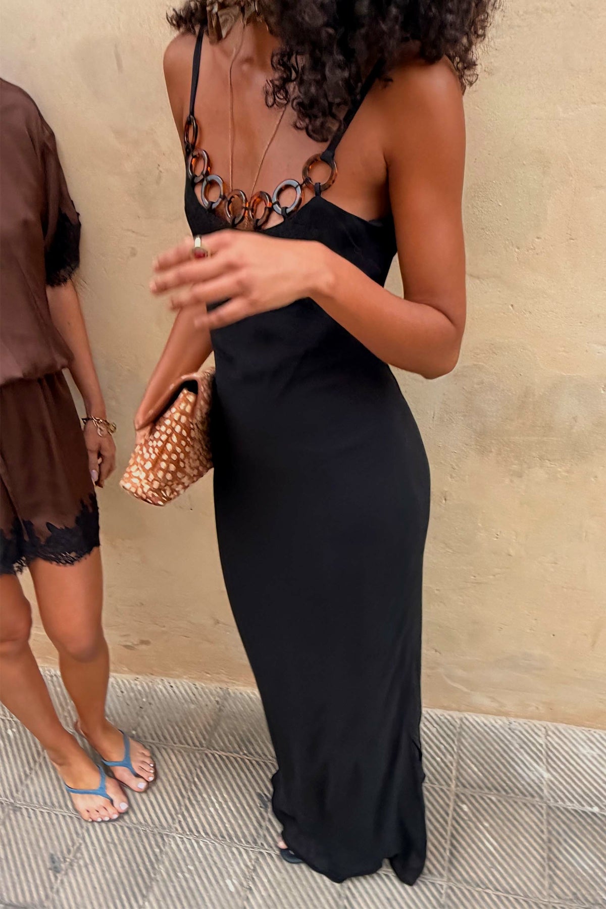 Black Sapna Dress with Ring Detail | Never Fully Dressed Smart Buy
