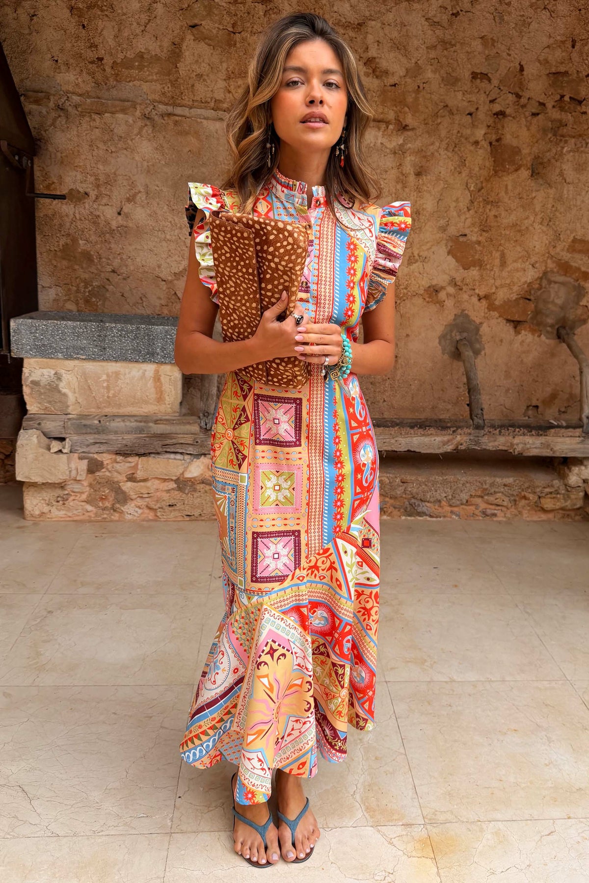 Dolce Vita Remi Patchwork Midi Dress | Never Fully Dressed Signature