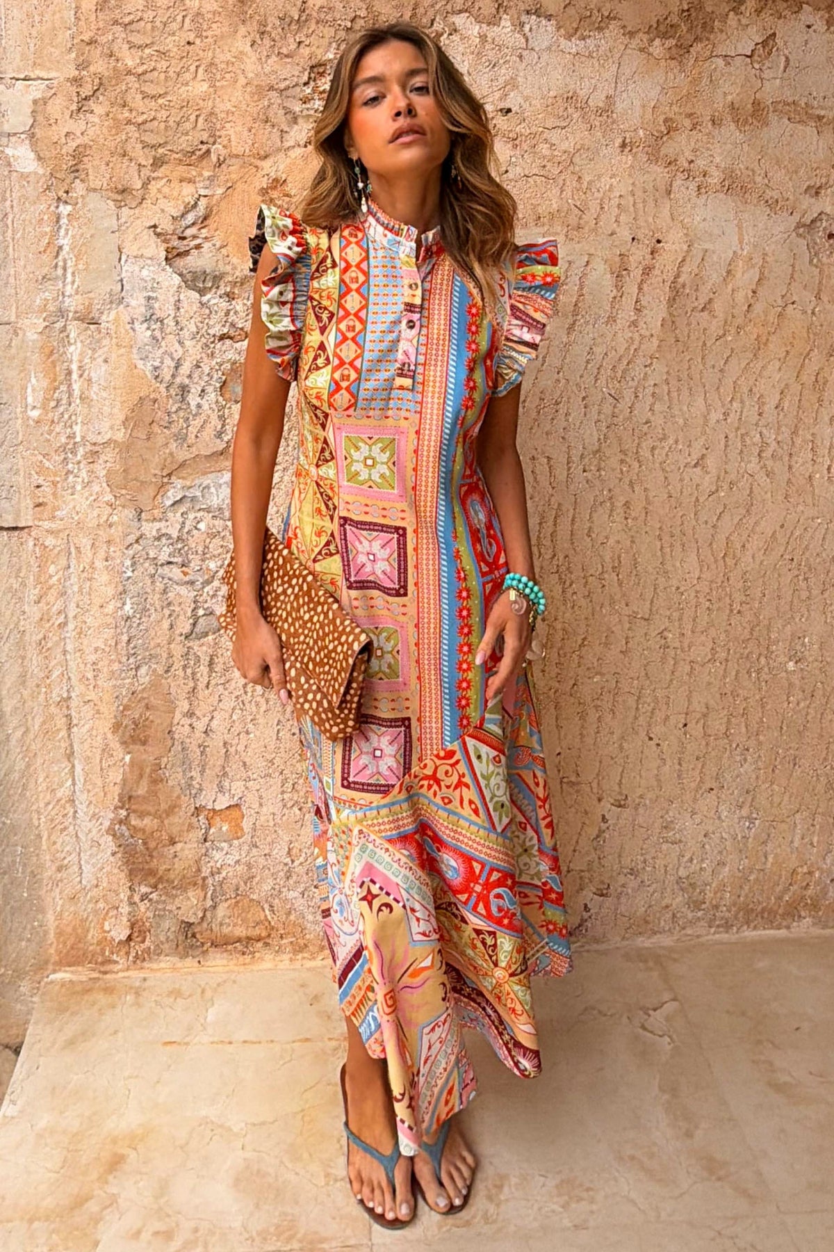 Dolce Vita Remi Patchwork Midi Dress | Never Fully Dressed Signature