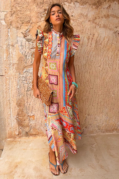Dolce Vita Remi Patchwork Midi Dress | Never Fully Dressed Signature