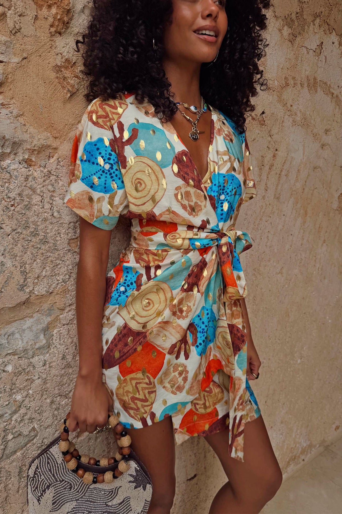 Shell Mini Wrap Dress | Never Fully Dressed Top Pick
