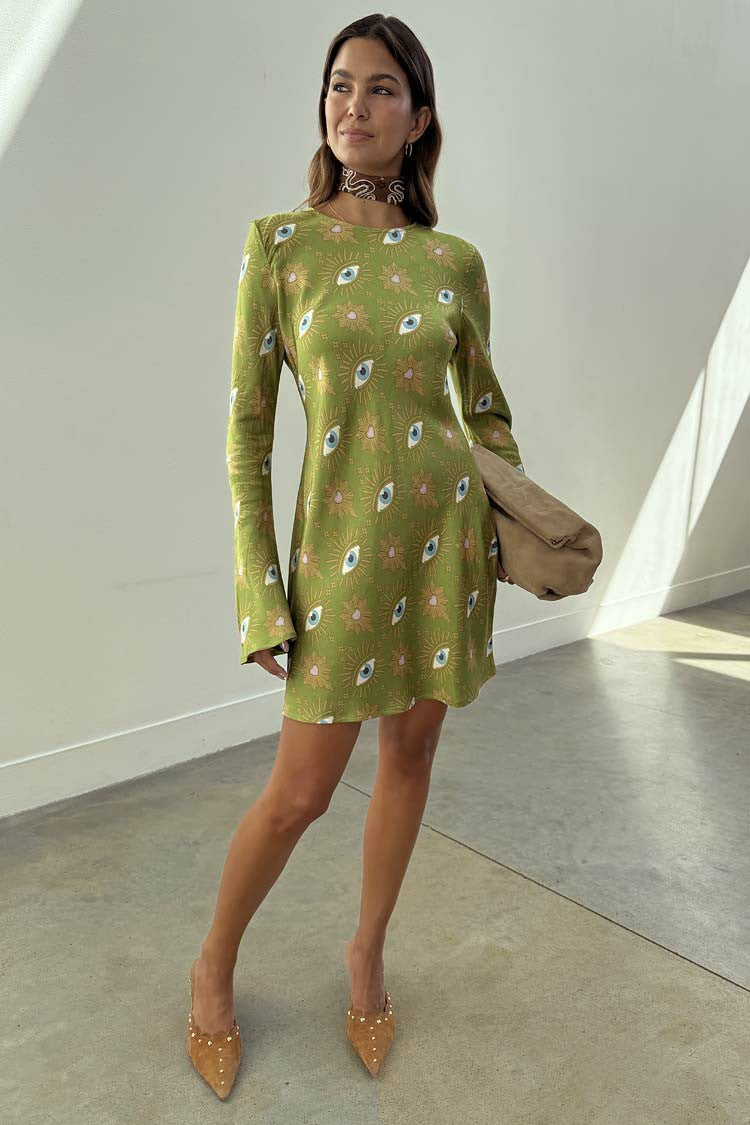 Khaki Eye Mini Soho Dress Petite | Never Fully Dressed Sale