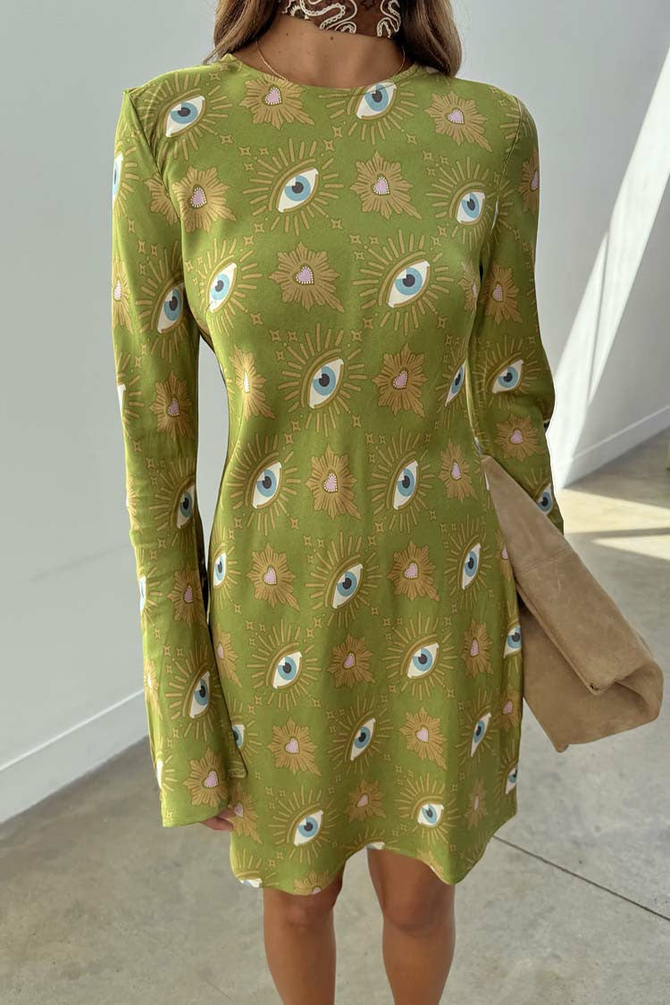 Khaki Eye Mini Soho Dress Petite | Never Fully Dressed Sale