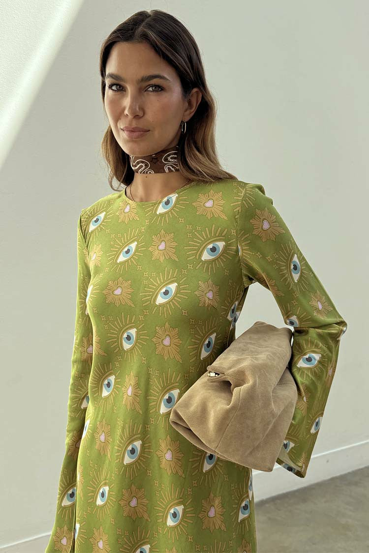 Khaki Eye Mini Soho Dress Petite | Never Fully Dressed Sale
