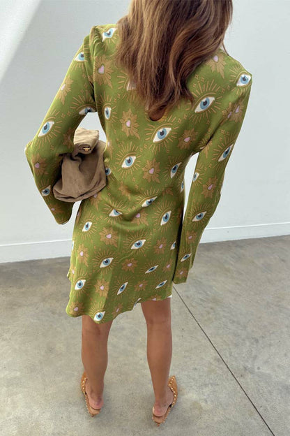 Khaki Eye Mini Soho Dress Petite | Never Fully Dressed Sale