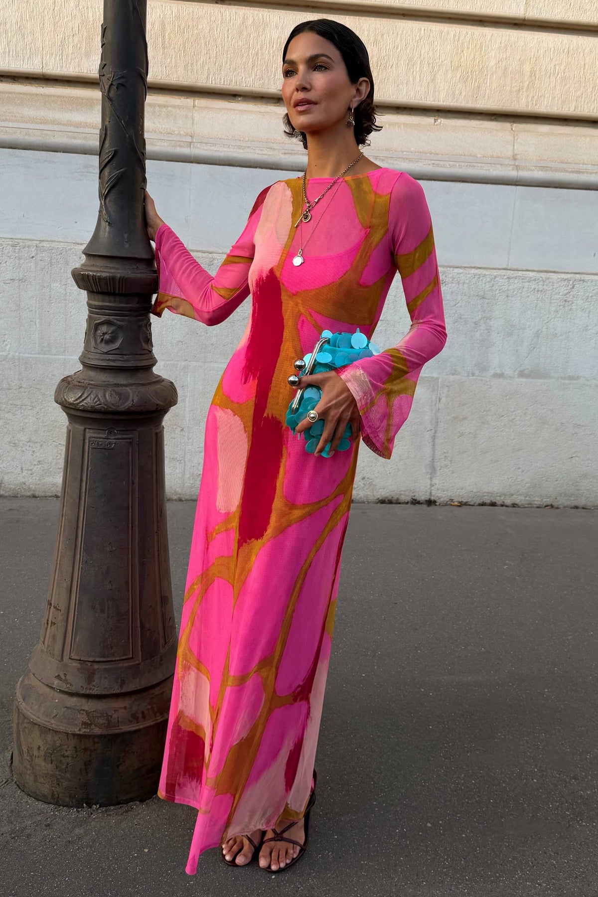Pink & Olive Abstract Aria Dress | Never Fully Dressed Recommended