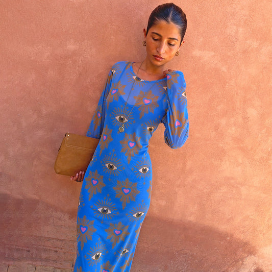 Blue Eye Mesh Dress | Never Fully Dressed Classic